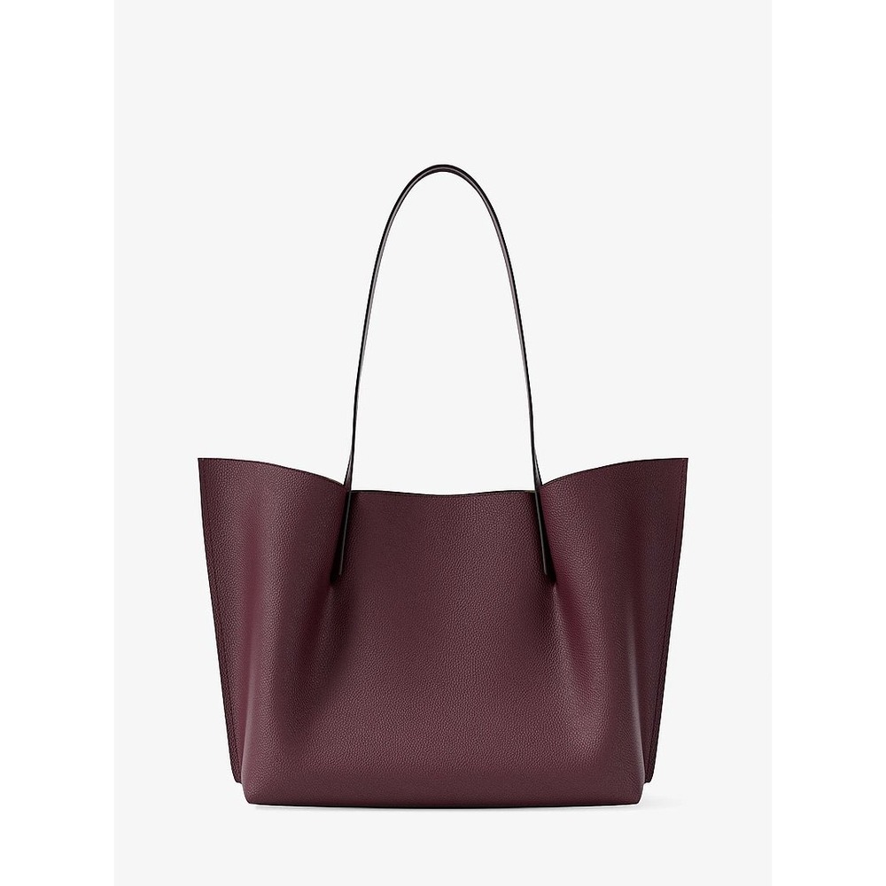 NEW Michael Kors Emilia Oxblood Pebbled Leather Laptop Work Tote Quiet Luxury - Picture 3 of 16